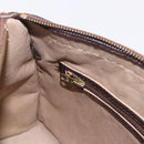 Christian Dior Trotter Canvas Boston Bag Beige Gold Auth 197709-19