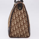 Christian Dior Trotter Canvas Boston Bag Beige Gold Auth 197709-5