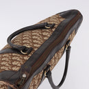 Christian Dior Trotter Canvas Boston Bag Beige Gold Auth 197709-7