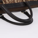 Christian Dior Trotter Canvas Boston Bag Beige Gold Auth 197709-8