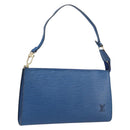LOUIS VUITTON Epi Pochette Accessoires Pouch Blue M52985 LV Auth 197712V-1