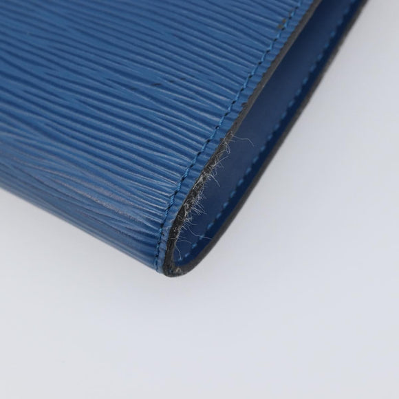 LOUIS VUITTON Epi Pochette Accessoires Pouch Blue M52985 LV Auth 197712V