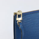LOUIS VUITTON Epi Pochette Accessoires Pouch Blue M52985 LV Auth 197712V-19