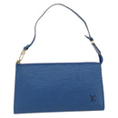 LOUIS VUITTON Epi Pochette Accessoires Pouch Blue M52985 LV Auth 197712V-13
