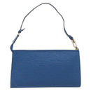 LOUIS VUITTON Epi Pochette Accessoires Pouch Blue M52985 LV Auth 197712V-2