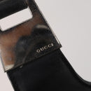 GUCCI Shoulder Bag Leather Black Silver 001 3010 Auth 197715-9
