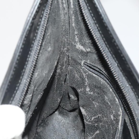 GUCCI Shoulder Bag Leather Black Silver 001 3010 Auth 197715