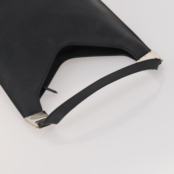 GUCCI Shoulder Bag Leather Black Silver 001 3010 Auth 197715