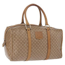 CELINE Macadam Canvas Hand Bag PVC Beige Gold Auth 197717-1