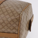 CELINE Macadam Canvas Hand Bag PVC Beige Gold Auth 197717-12