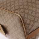 CELINE Macadam Canvas Hand Bag PVC Beige Gold Auth 197717-13