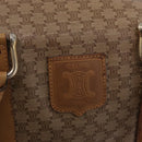 CELINE Macadam Canvas Hand Bag PVC Beige Gold Auth 197717-16