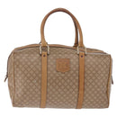 CELINE Macadam Canvas Hand Bag PVC Beige Gold Auth 197717-2
