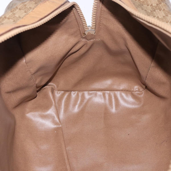 CELINE Macadam Canvas Hand Bag PVC Beige Gold Auth 197717