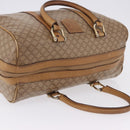 CELINE Macadam Canvas Hand Bag PVC Beige Gold Auth 197717-6