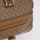 CELINE Macadam Canvas Hand Bag PVC Beige Gold Auth 197717-7