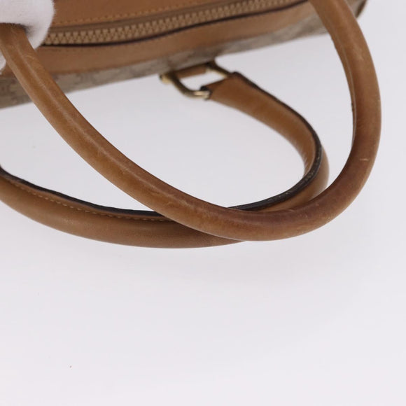 CELINE Macadam Canvas Hand Bag PVC Beige Gold Auth 197717