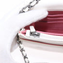 CHANEL Matelasse Chain Chain Shoulder Wallet Lamb Skin White CC Auth 197718V-24