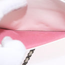 CHANEL Matelasse Chain Chain Shoulder Wallet Lamb Skin White CC Auth 197718V-26