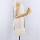 CHANEL Matelasse Chain Chain Shoulder Wallet Lamb Skin White CC Auth 197718V-27