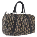 Christian Dior Trotter Canvas Hand Bag Navy Silver Auth 197719-1