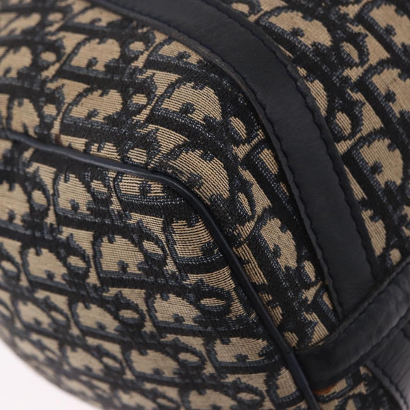 Christian Dior Trotter Canvas Hand Bag Navy Silver Auth 197719