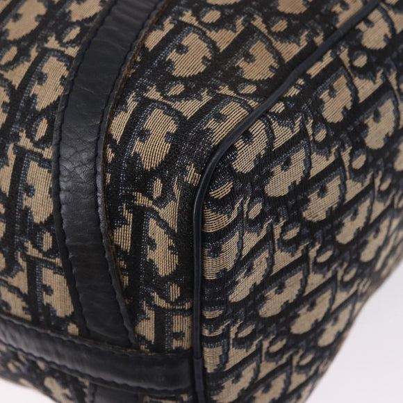 Christian Dior Trotter Canvas Hand Bag Navy Silver Auth 197719