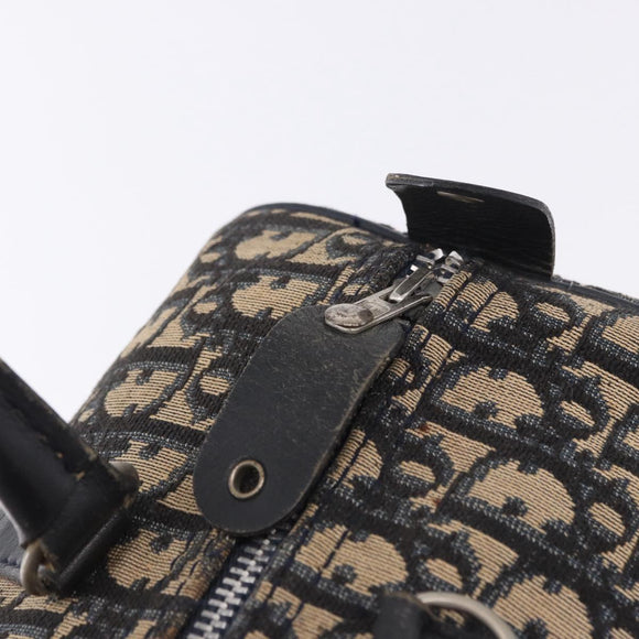 Christian Dior Trotter Canvas Hand Bag Navy Silver Auth 197719