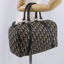 Christian Dior Trotter Canvas Hand Bag Navy Silver Auth 197719-22