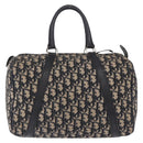 Christian Dior Trotter Canvas Hand Bag Navy Silver Auth 197719-2