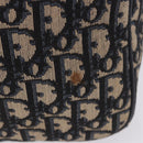 Christian Dior Trotter Canvas Hand Bag Navy Silver Auth 197719-4