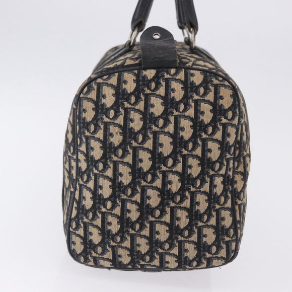 Christian Dior Trotter Canvas Hand Bag Navy Silver Auth 197719