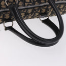 Christian Dior Trotter Canvas Hand Bag Navy Silver Auth 197719-8