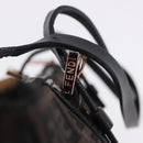 FENDI Zucchino Canvas Hand Bag Dark Brown Auth 197721A-18