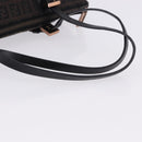 FENDI Zucchino Canvas Hand Bag Dark Brown Auth 197721A-8