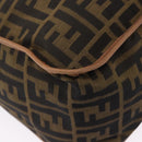 FENDI Zucca Canvas Shoulder Bag Black Brown Auth 197722A-15