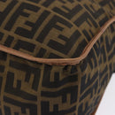 FENDI Zucca Canvas Shoulder Bag Black Brown Auth 197722A-16