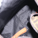 FENDI Zucca Canvas Shoulder Bag Black Brown Auth 197722A-11