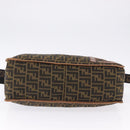 FENDI Zucca Canvas Shoulder Bag Black Brown Auth 197722A-5