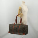 FENDI Zucca Canvas Boston Bag PVC Brown Black Auth 197724-23