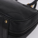 GUCCI Hand Bag Leather Black Gold 000 104 0030 Auth 197725-13