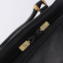 GUCCI Hand Bag Leather Black Gold 000 104 0030 Auth 197725-14