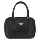 GUCCI Hand Bag Leather Black Gold 000 104 0030 Auth 197725-2