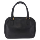 GUCCI Hand Bag Leather Black Gold 000 104 0030 Auth 197725-3