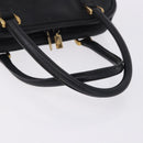 GUCCI Hand Bag Leather Black Gold 000 104 0030 Auth 197725-7