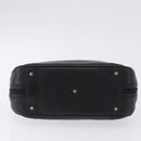 GUCCI Hand Bag Leather Black Gold 000 104 0030 Auth 197725-9