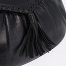 SAINT LAURENT Shoulder Bag Leather Black Auth 197730-14