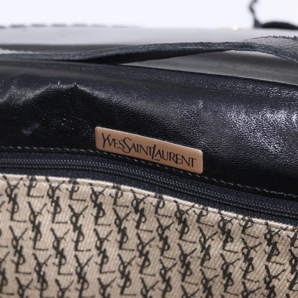 SAINT LAURENT Shoulder Bag Leather Black Auth 197730