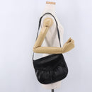 SAINT LAURENT Shoulder Bag Leather Black Auth 197730-26