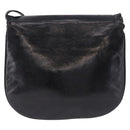 SAINT LAURENT Shoulder Bag Leather Black Auth 197730-3